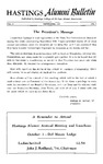 Hastings Alumni Bulletin Vol.6, No.4 (1957)