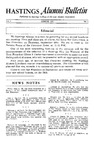 Hastings Alumni Bulletin Vol.9, No.2 (1959) by Hastings College of the Law Alumni Association