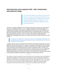 State Restorative Justice Legislation 2020 – 2025: Confidentiality, Admissibility & Privilege by Center for Racial and Economic Justice